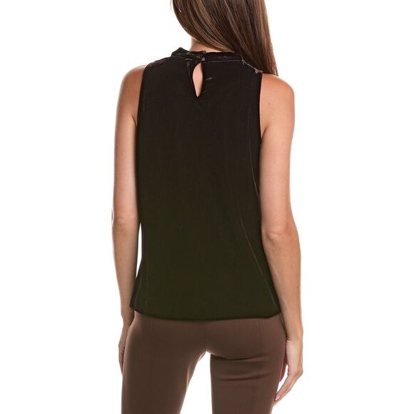 MSRP $325 | NWT Theory High Cowl Top Chocolate Brown Velvet Size M SAME DAY SHIP - Picture 2 of 6